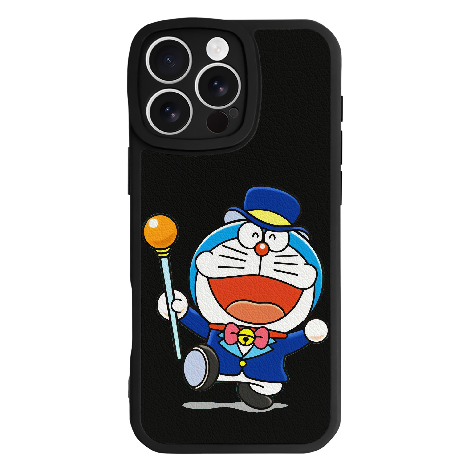 （画像用） ドラえもん Doraemon 【iPhone 16シリーズ対応】シリコンスマホケース（レザー調） 材質：シリコン